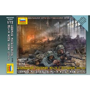 Operation Barbarossa 1941: German Machinegun MG-34 with Crew 1939-1942